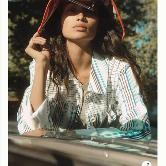 Maeve by Anthropologie Striped Shirt Jacket Womens Size Small - Picture 6 of 16